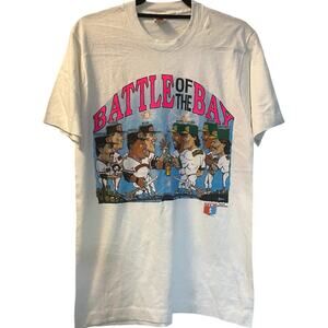 Vintage 80s Battle of the Bay San Fran Giants vs. Oakland Athletics 1989 Shirt M